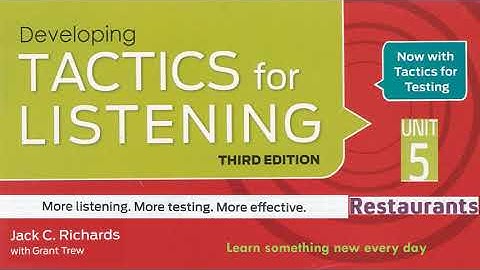 Tactics for Listening Third Edition Developing Unit 5 Restaurants
