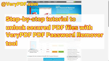 Step-by-step tutorial to unlock secured PDF files with VeryPDF PDF Password Remover tool
