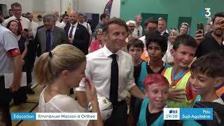 Emmanuel Macron au collège à Orthez : des annonces pour l'école