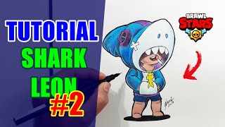 Tutorial Colorindo Leon Shark Skin Brawl Stars Como Dibujar Brawl Stars Youtube - desenho para pintar brawl stars leon loboisomem