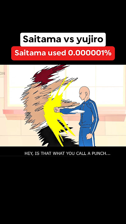 One punch man Saitama vs yujiro || Saitama used 0.0000001% 😂 #shorts #anime #badass #moments