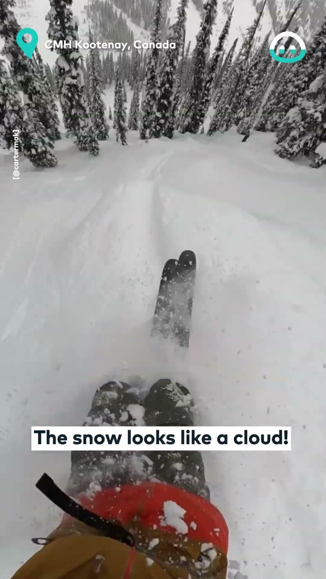Heli Skier Rides Down a Crazy Pillow Line || ViralHog