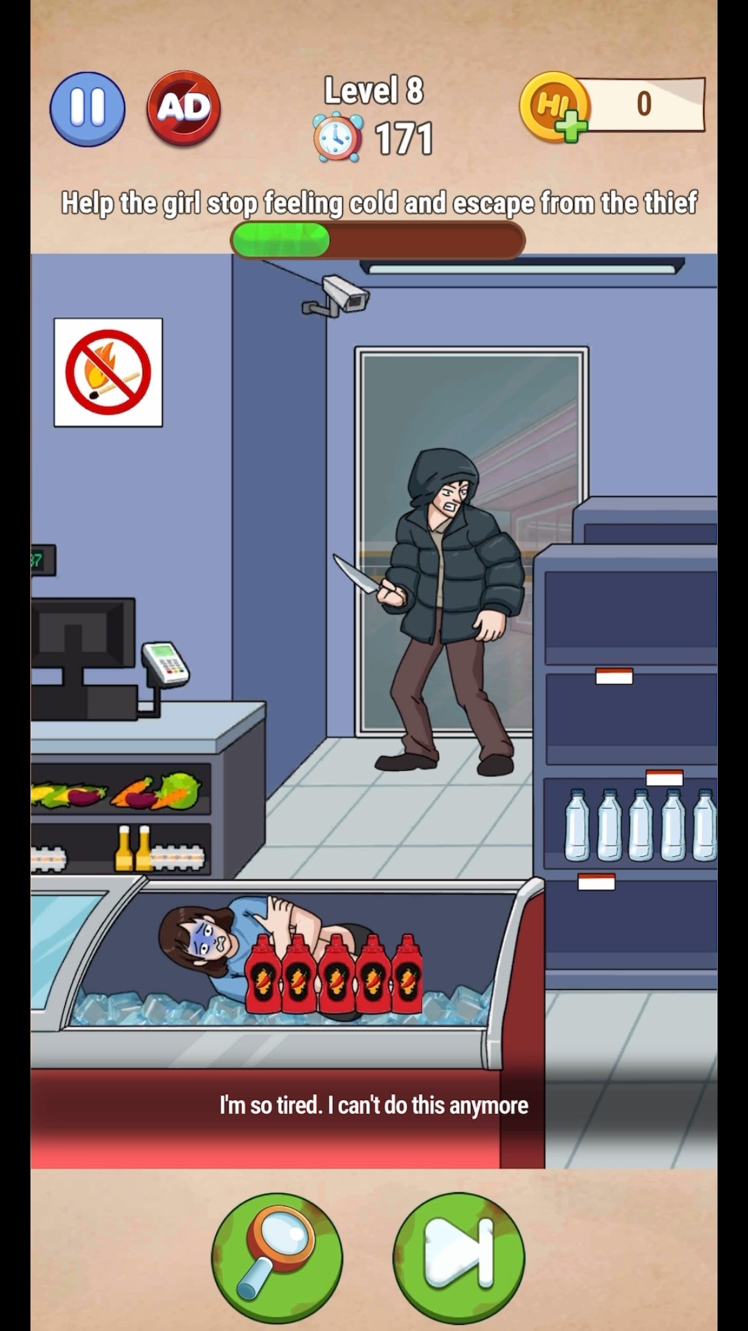 Horror story: tricky Quest - Level 8 - Help the girl stop feelin