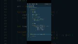 Bubble Sort an Array in 30 seconds in C++! #programming #shortvideo #shorts