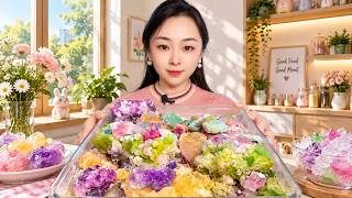 Colorful Flower Shaped Sweets With Soft Pastel Layers and Toppings screenshot 2