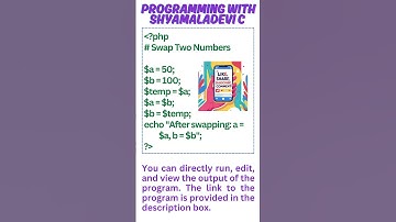 PHP - Swap Two Numbers