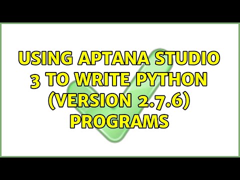 Using Aptana Studio 3 to write Python (version 2.7.6) programs