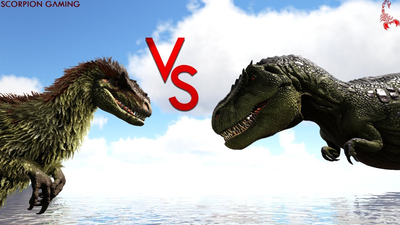 Yutyrannus vs Rex || Ark Battle - YouTube