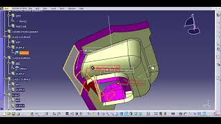 CATIA V5 TRIMS DRAFT ANALYSIS CLASS B,C SURFACE CREATION plastic body 