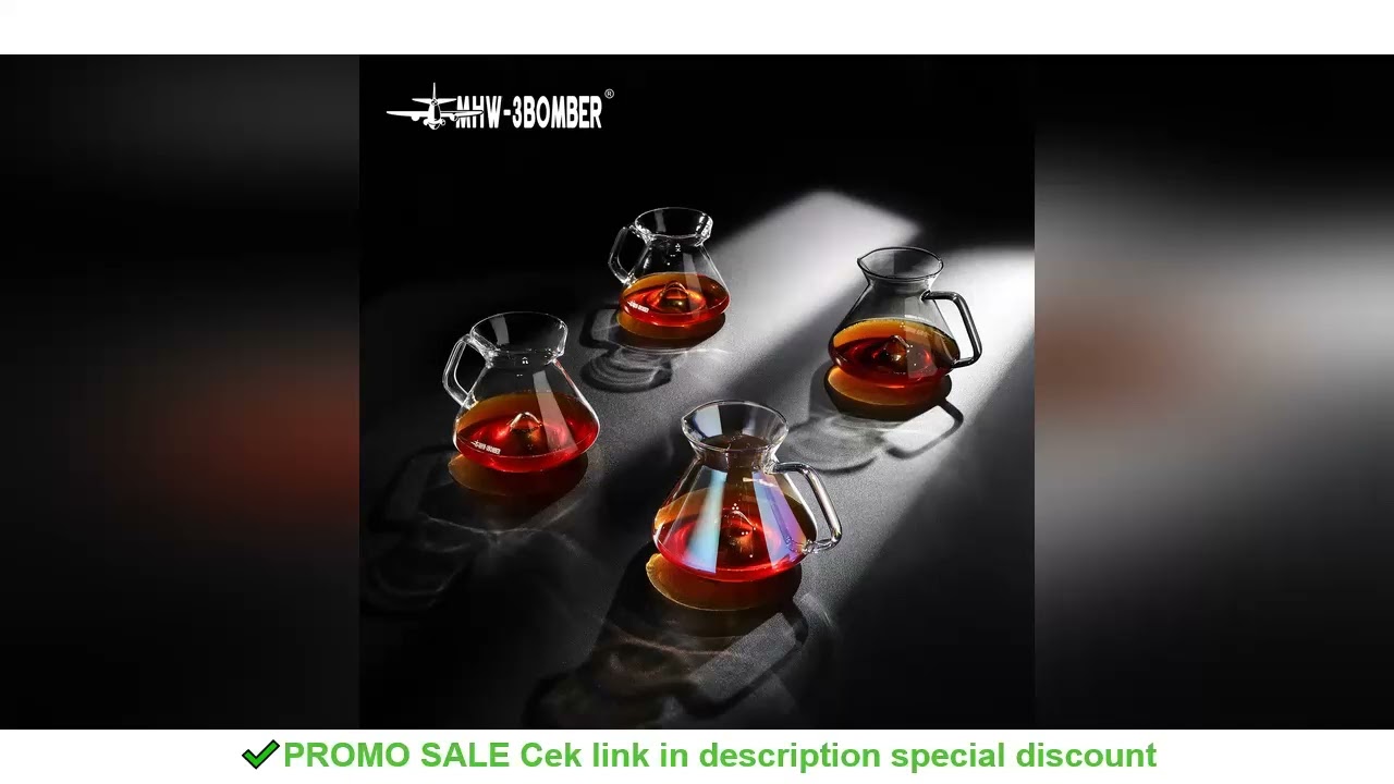 MHW-3BOMBER Hill Coffee Server Guide Extraction Pour Over Coffee Server Ergonomic Handle High-Borosi