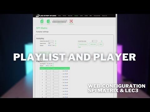 Playlist and Player – Web configuration
