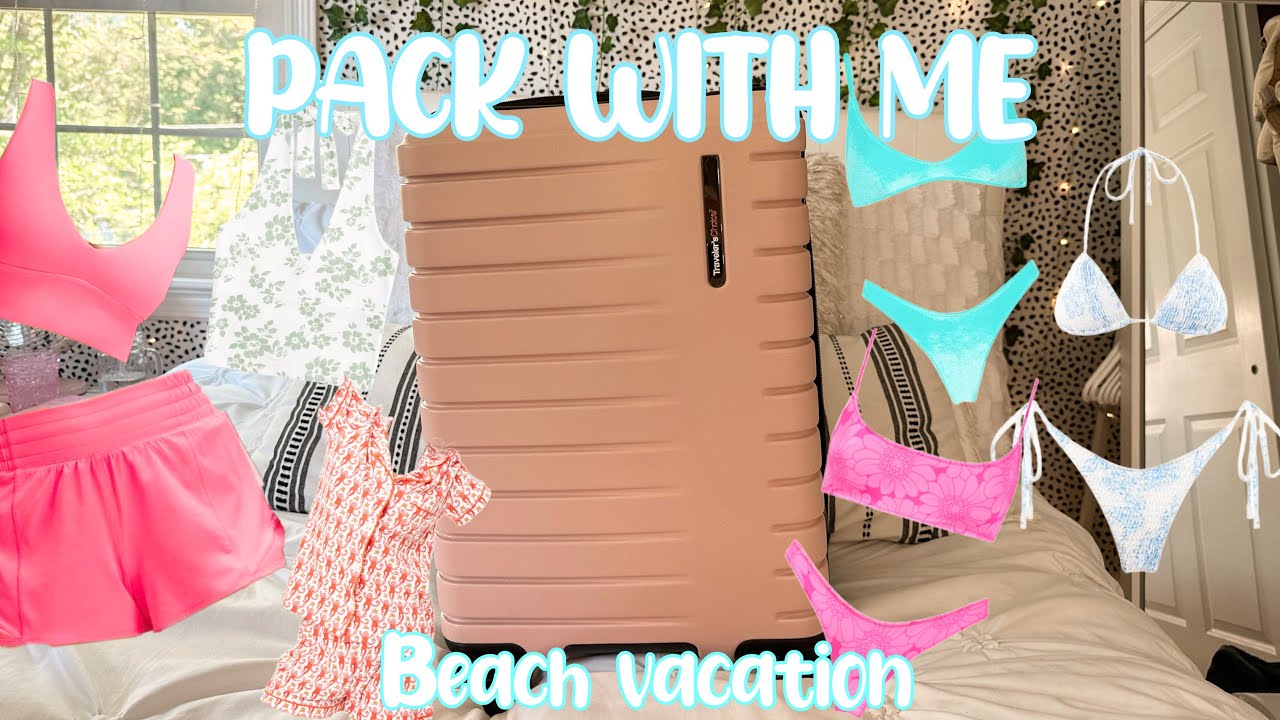 PACK WITH ME!! Travelers choice suitcase! || Going to my beach house!