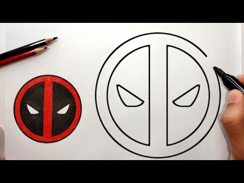 HOW TO DRAW DEADPOOL LOGO | DRAWING DEADPOOL LOGO STEP BY STEP EASY