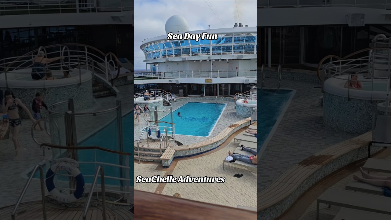 Sea Day Fun on the Emerald Princess #cruise #ship #pool #ocean #travel #seaday
