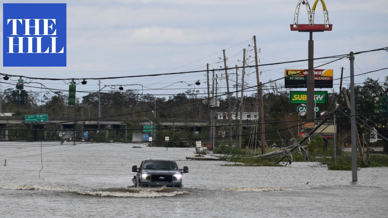 Jefferson Parish, LA officials tour the devastating flooding following
