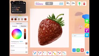 ROBLOX | SPEED DRAW | MENGGAMBAR STROBERI REALISTIS dalam 10 menit | Timelapse | Lexi Draw