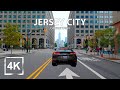 4k driving in downtown jersey city  financial district  new jersey r  usa