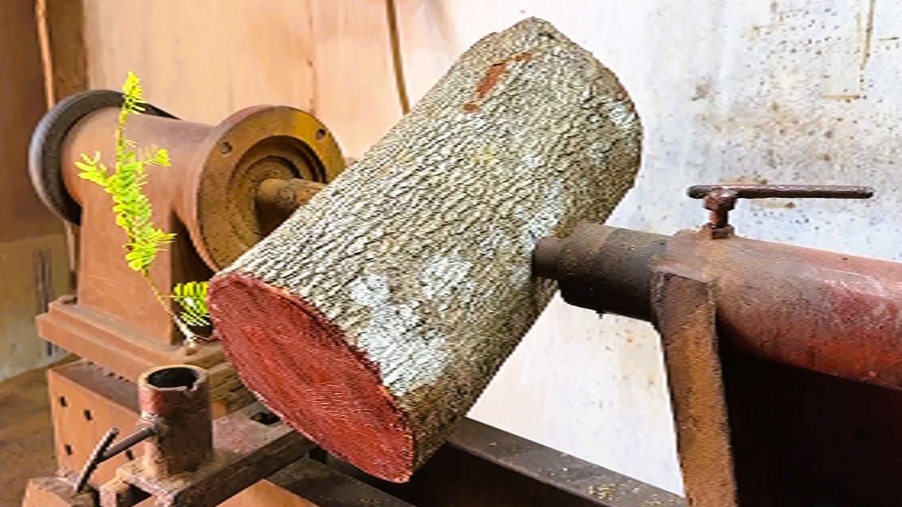 Woodturning Skills Create a Masterpiece from a Tree Branch || The Magic of Woodturning