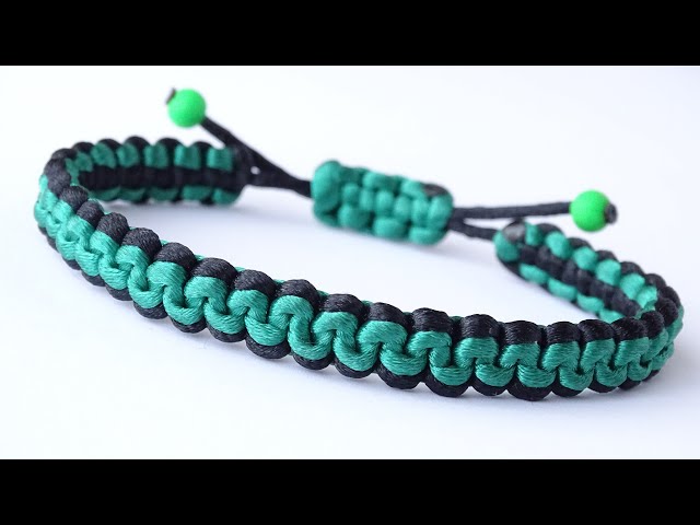 DIY Macrame Style Bracelet - 3 Strand Square Knot Cobra Knot Sliding System-CBYS  Paracord Tutorial 