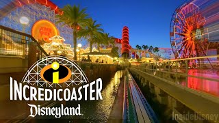 [4K] FULL Incredicoaster 2019 Ride at Disney California Adventure Park!!  FRONT ROW NIGHTTIME VIEW!