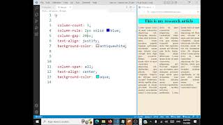 Cascading Style Sheets (CSS) - Multi Column Layout - Demo