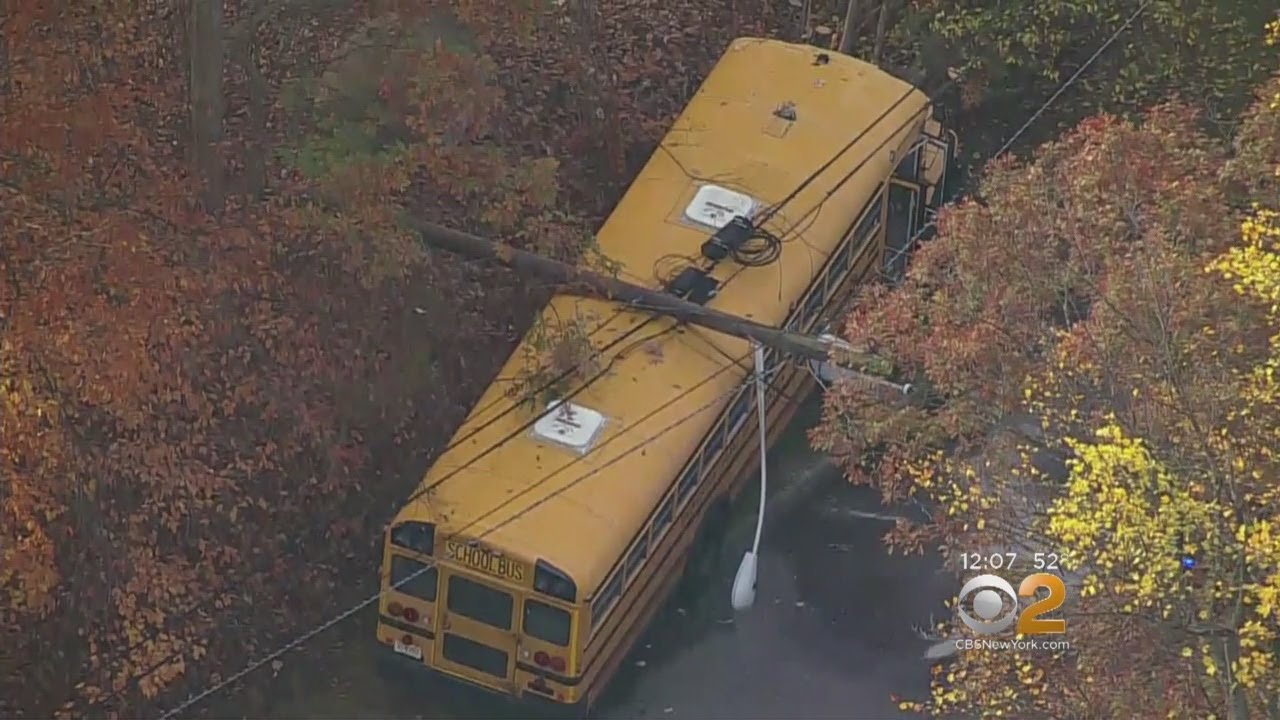 School Bus Hits Utility Pole In New Jersey