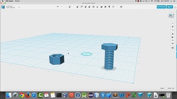 Create a Nut And Bolt in 123D Design for 3D Printing Tutorial