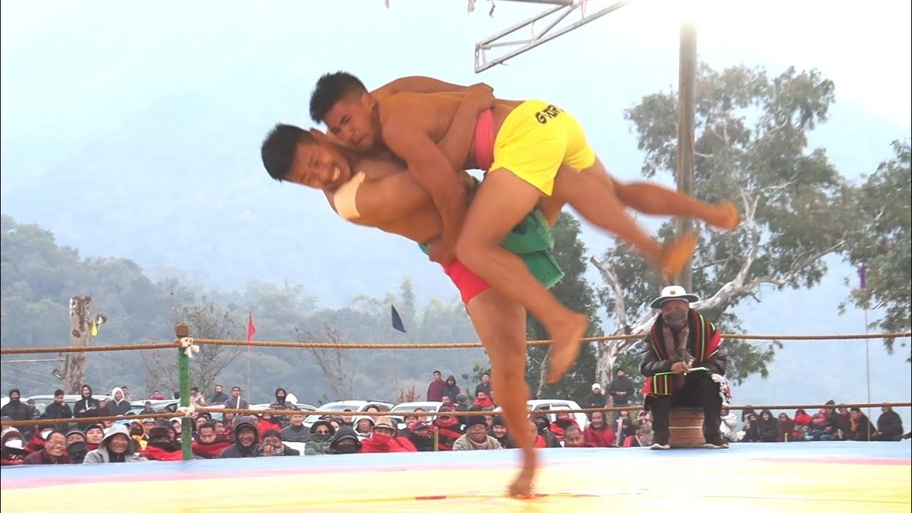 Rokolhouto Soukhrie all bouts at Western Angami wrestling meet 2024