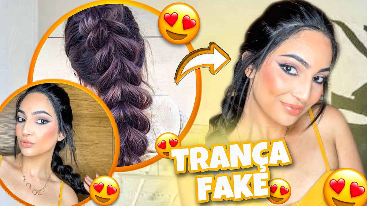 Como Fazer Trança Embutida FAKE! | Trança com elásticos