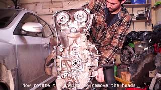 How to disassemble a Subaru EJ257. [Frugal Garage EP10]