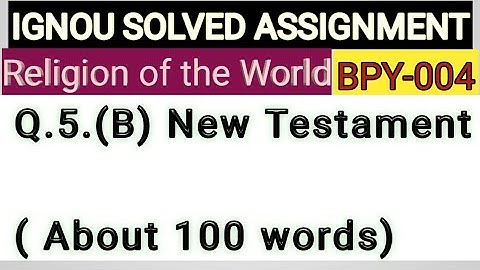 IGNOU SOLVED ASSIGNMENT BPY-004 Q.5(B)
