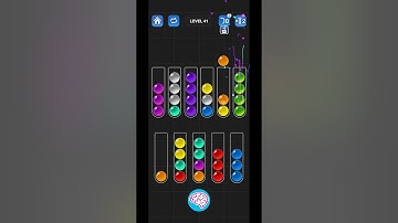 Lv 41 Ball Sort Puzzle - Color Game / 顏色分類遊戲 / ボールソーティングパズル (Guru Game) #games #ballsort #gaming