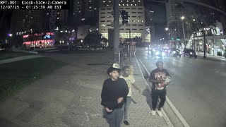 Surveillance video shows armed robbery suspects after crime in Miami