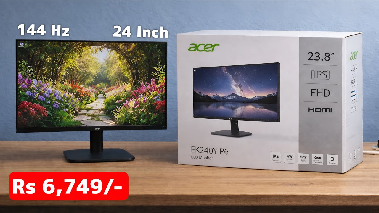 acer EK240Y P6 Gaming Monitor (24 Inch 144 Hz Gaming Monitor)