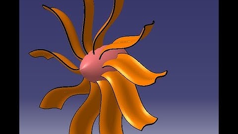 Hub and Blades in Catia V5 surface modeling