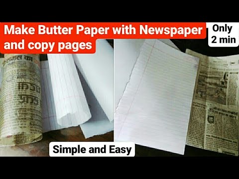 Make Butter Paper with Newspaper, Copy Pages