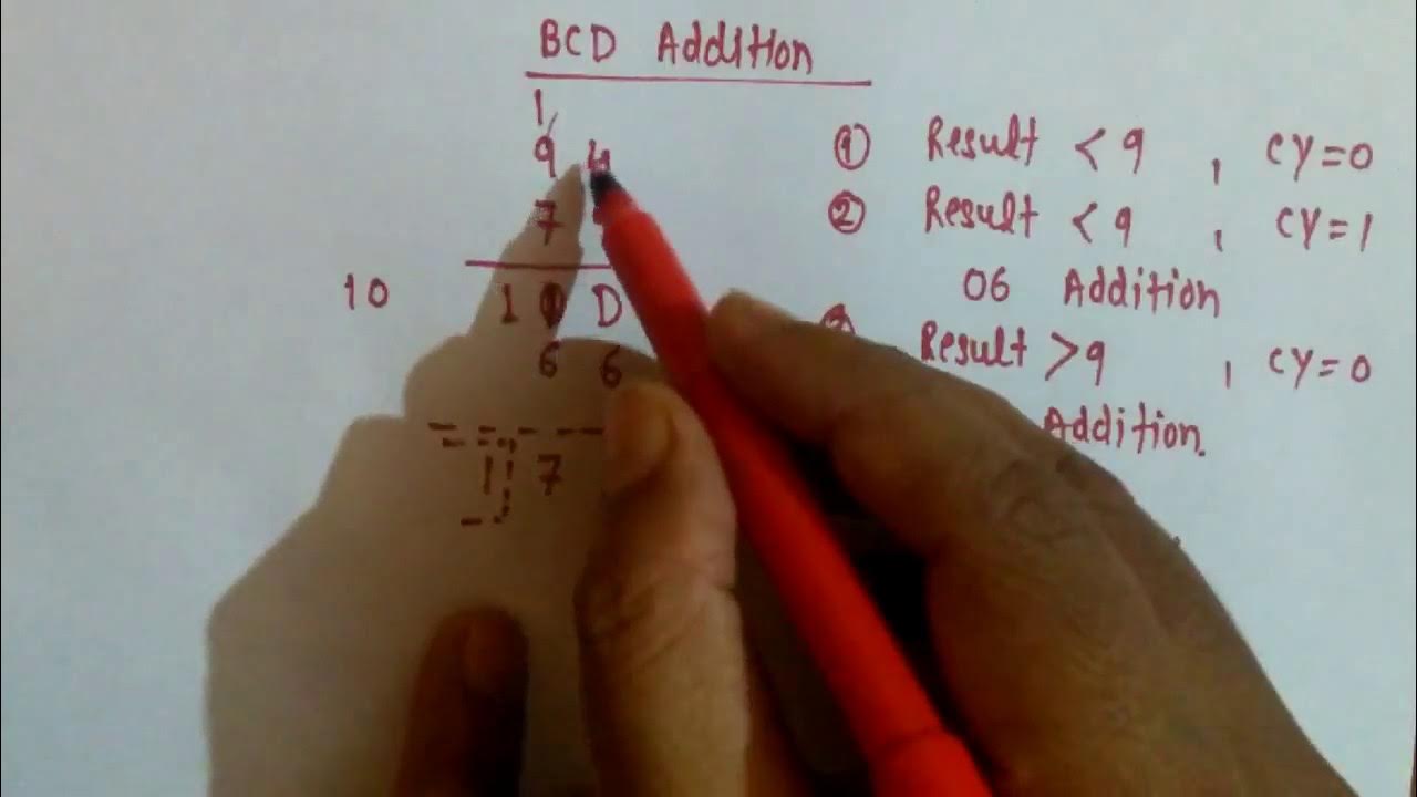 BCD addition of two numbers using 8085/ BCD addition using 8085 - YouTube