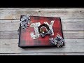 Christmas Mini Album using the 2017 Tim Holtz Christmas paper pad