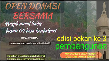 Open Donasi#pembangunan masjid@DimazharunTv channel 