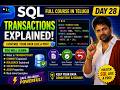 SQL Transactions Explained in Telugu 🔥 | COMMIT, ROLLBACK & SAVEPOINT | Day 28 SQL Course