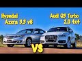 AUDI Q3 2.0 QUATTRO VS HYUNDAI AZERA 3.3 V6!! 0 NETO DESAFIO O VOVÔ DA ESTRADA!!