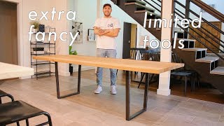 How To Build A High Quality Dining Table With Limited Tools Diy Woodworking Youtube