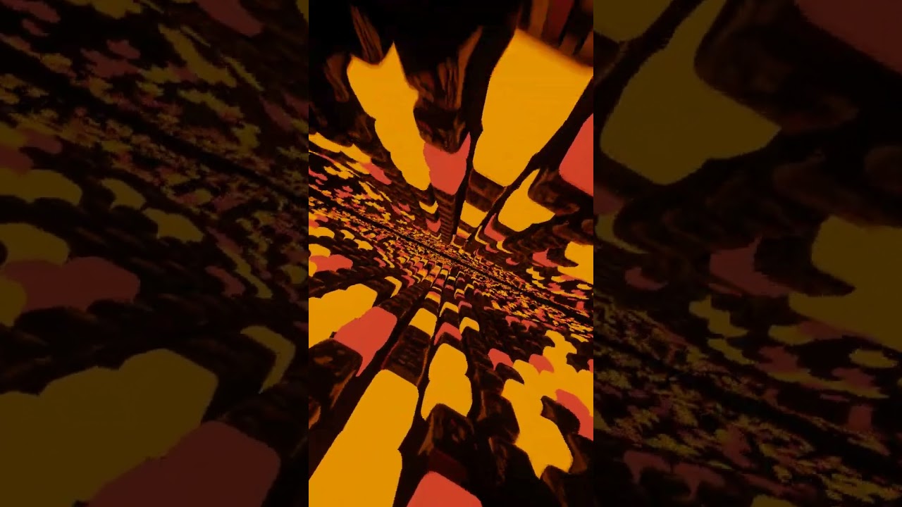 Endless Waves of Glowing Cubes dream-like 3D blender animation loop