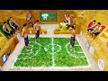 Build Underground Soccer Field In The Jungle With Two Idol Teams Ronaldo vs Messi