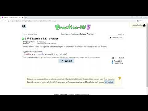 Exercise 4.13 (average) Java Tutorial || Practice-It