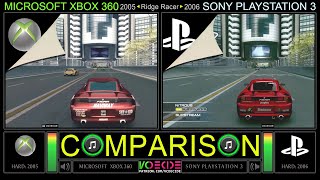 Xbox 360 vs PlayStation 3 (Ridge Racer 6 vs Ridge Racer 7) Side by Side Comparison | VCDECIDE