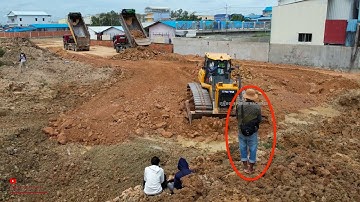 Perfectly Continue New Step Great Updateing SoilsFilling In Water Mud Building Road BY SHANTUI Dozer