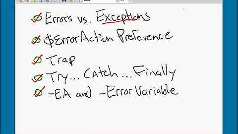 Exception and Error Handling in PowerShell