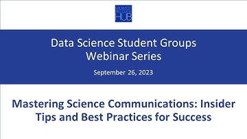 Midwest Big Data Innovation Hub Data Science Student Groups Webinar, September 26, 2023