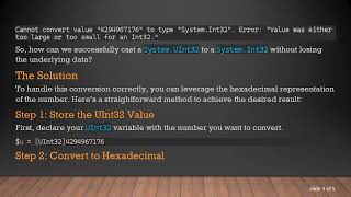 Celebrity How to Convert UInt32 to Int32 in PowerShell Net Worth